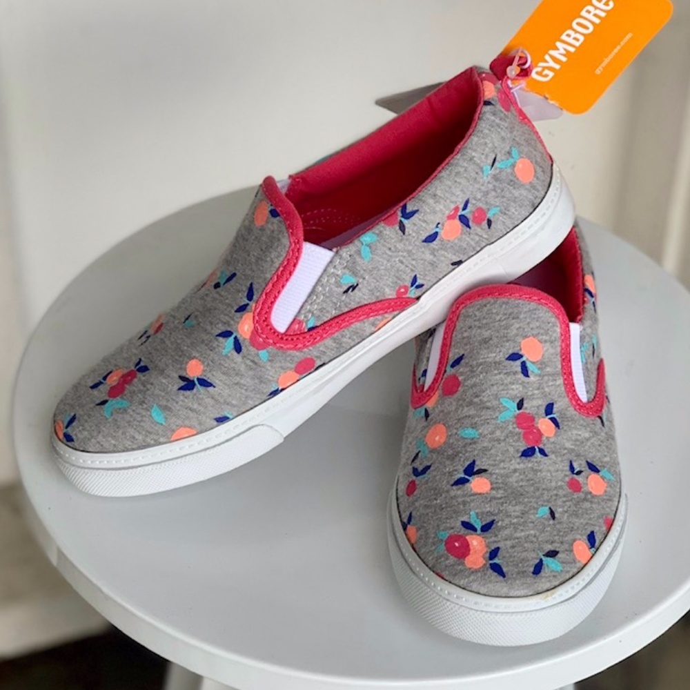Gymboree Gray Floral Kids Sneakers